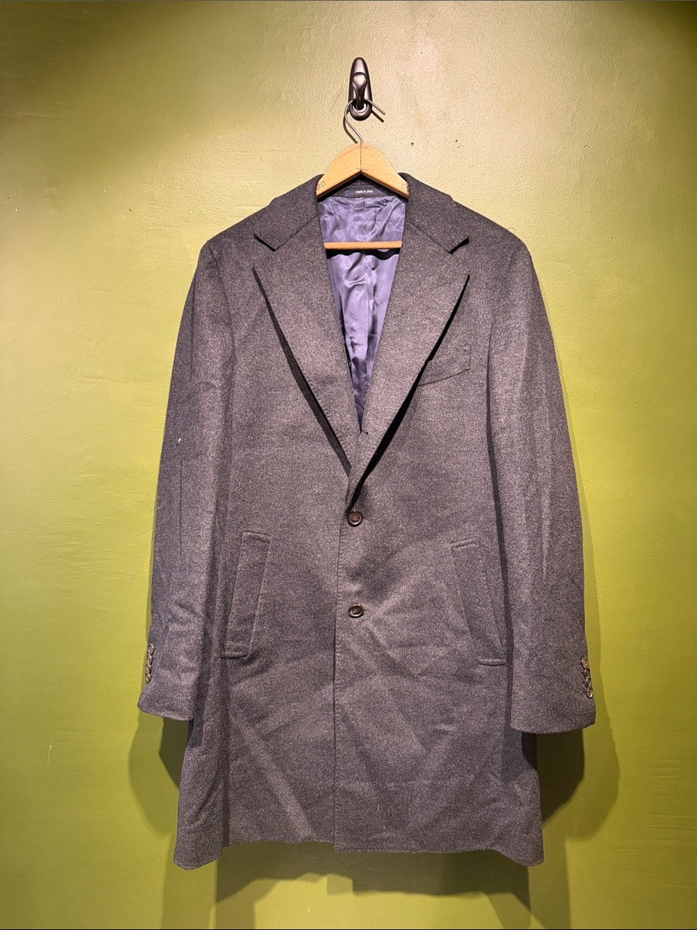 Suitsupply Classic Men's Gray Wool Overcoat